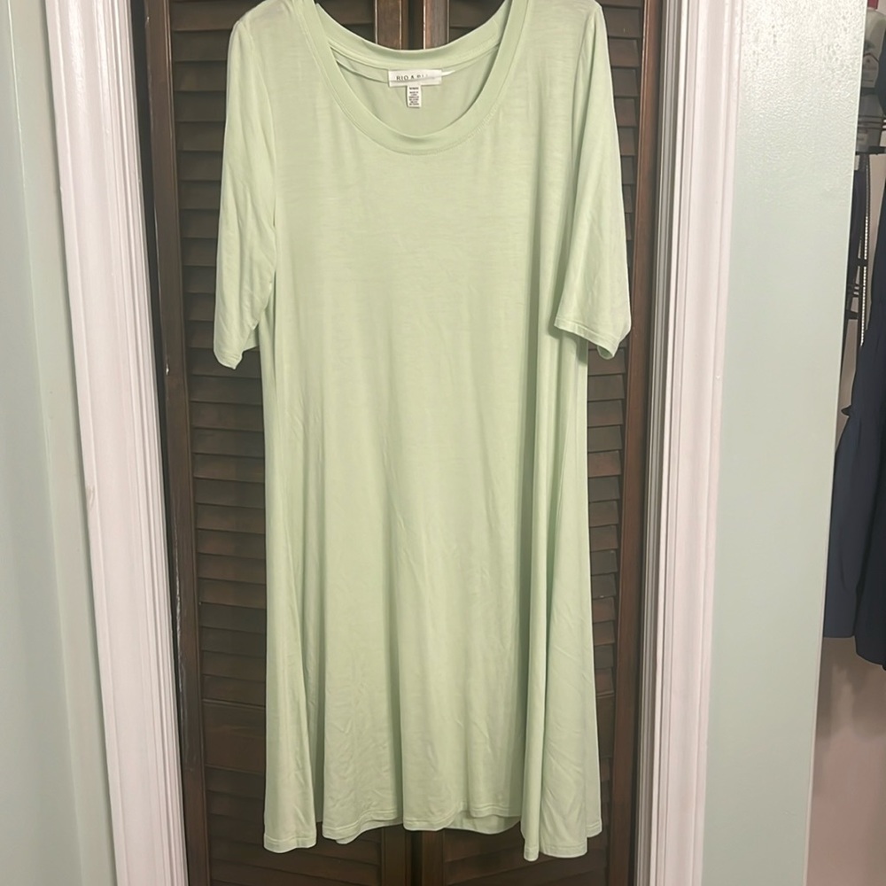 Green flowy dress